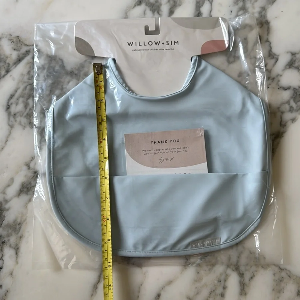 NWT Bundle of Two (2) Willow + Sim Cloud Blue Oversized Waterproof Bibs